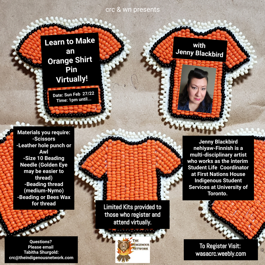 Images of Orange Shirt pins and Jenny's Profile. Lots of descriptive text that can be found in description above image.